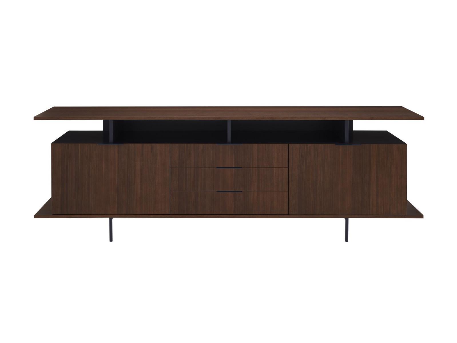 Walnut sideboard with flap doors | Alando by Ligne Roset
