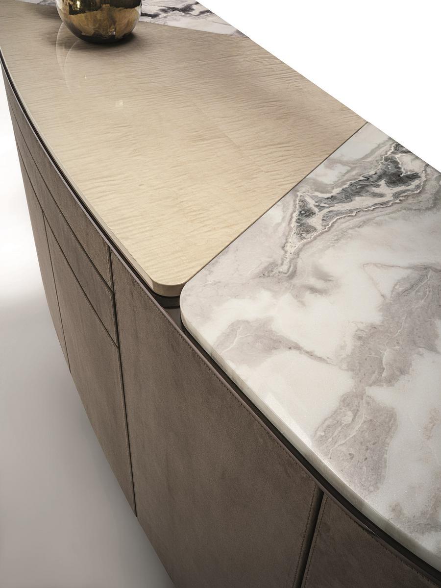 Modular metal sideboard with drawers | Keope by Longhi