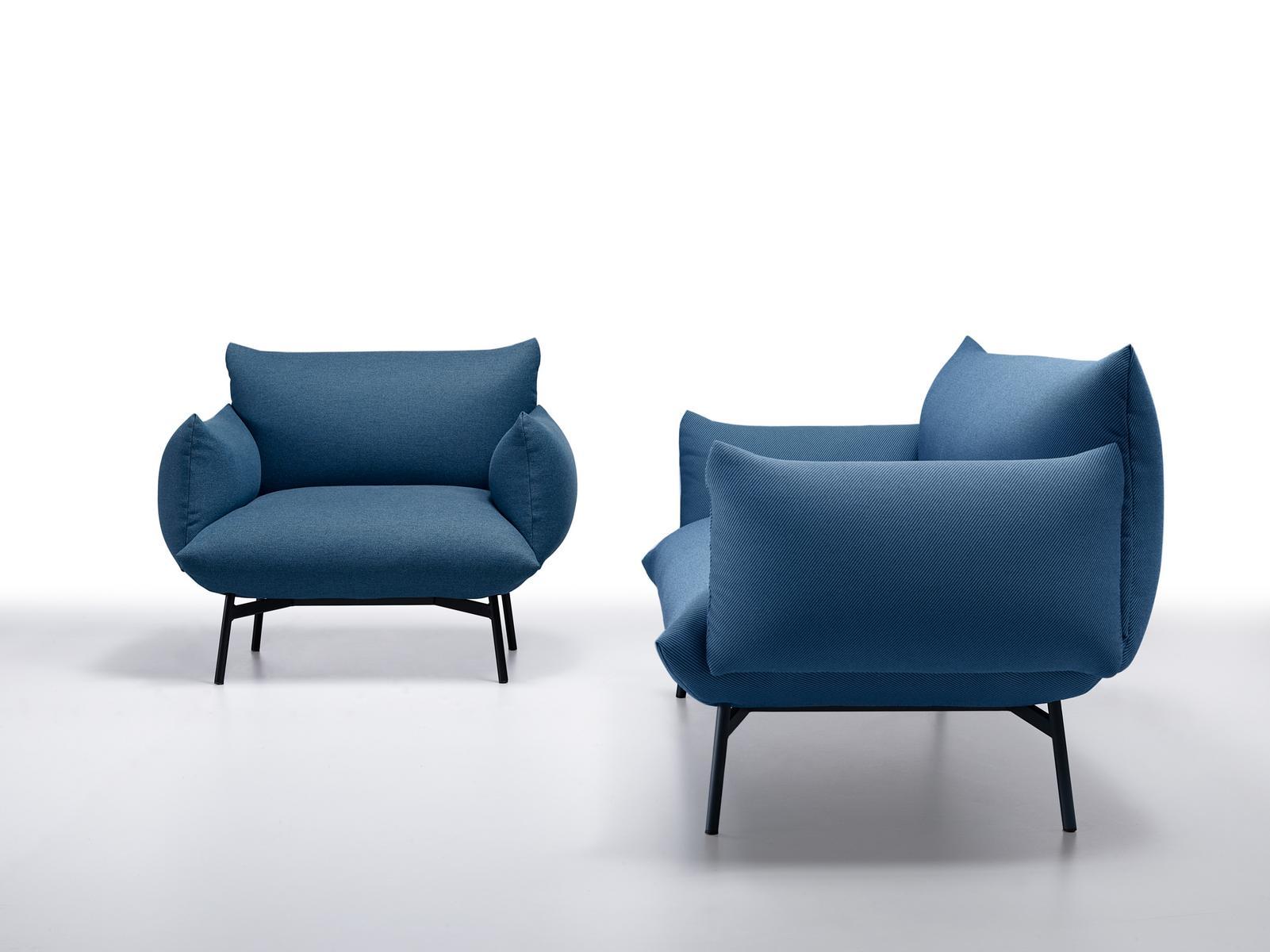 Upholstered fabric armchair with armrests | Area P Br M Ts by Midj