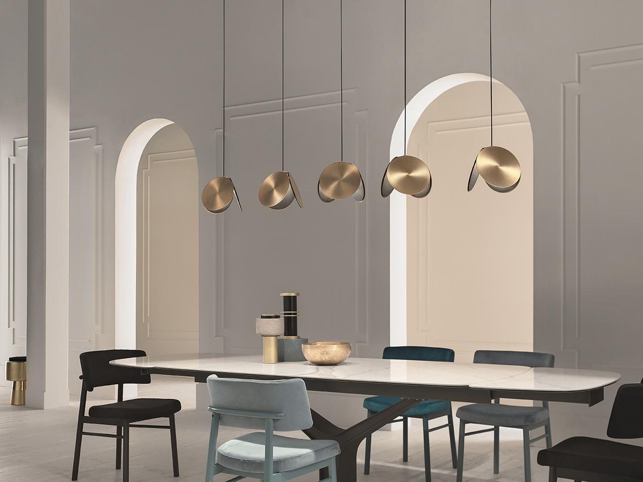 LED painted metal pendant lamp | Timeo S1 20 by Masiero