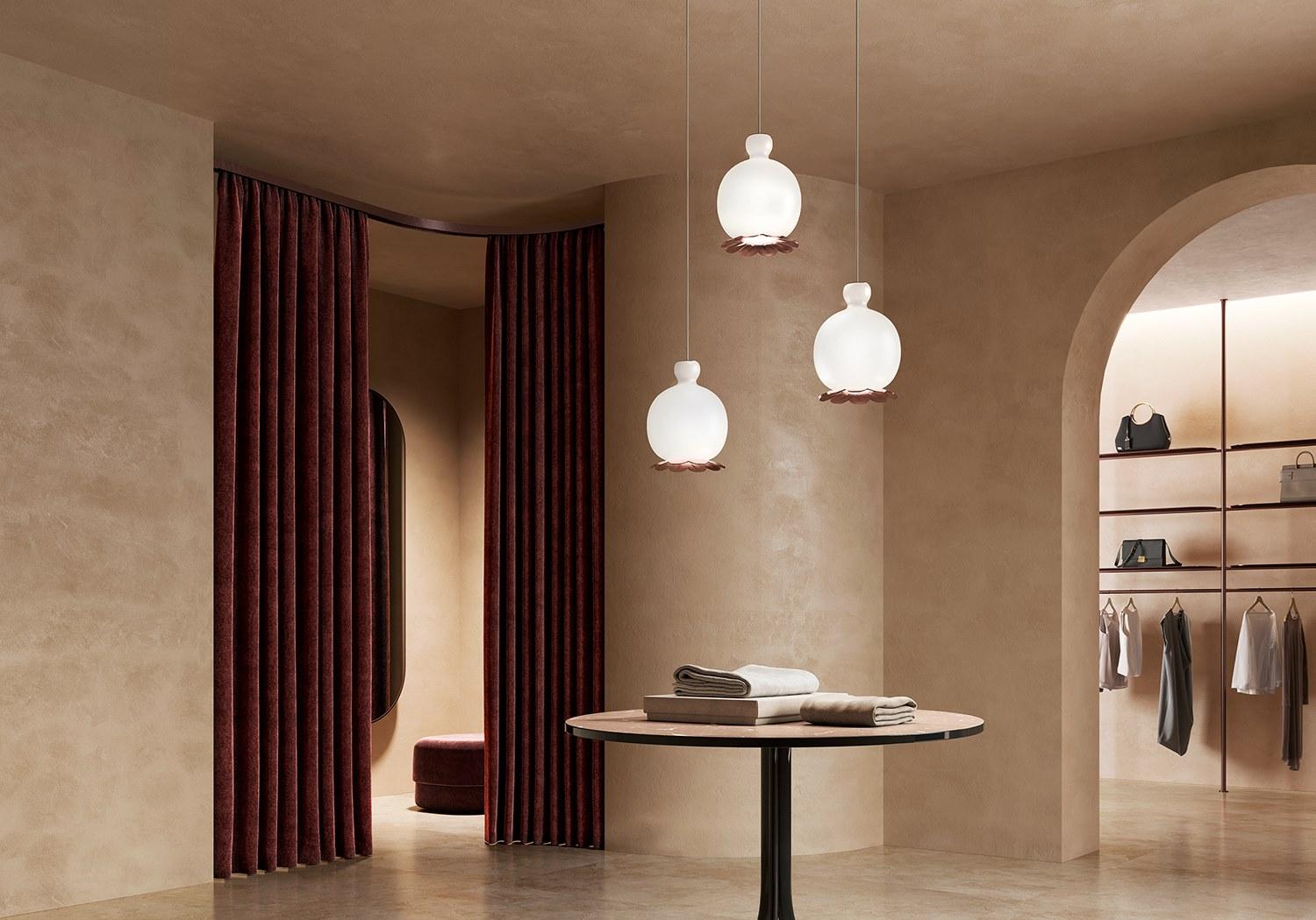 Opal glass pendant lamp | Opyo by Kundalini