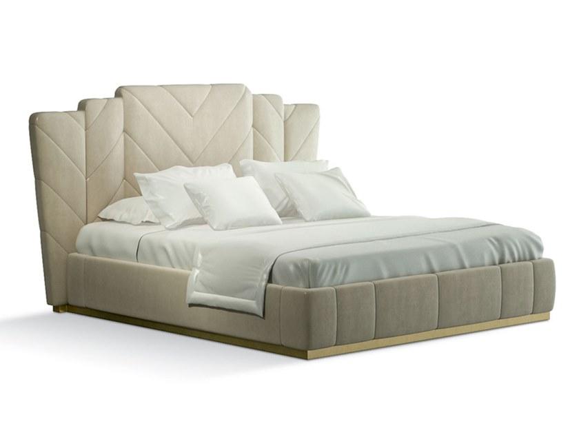 Fabric king size bed with upholstered headboard | 7379 by Carpanese home