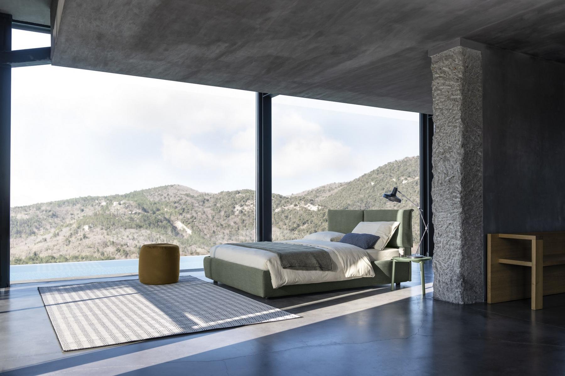 Upholstered storage bed | Iorca by Bolzan letti