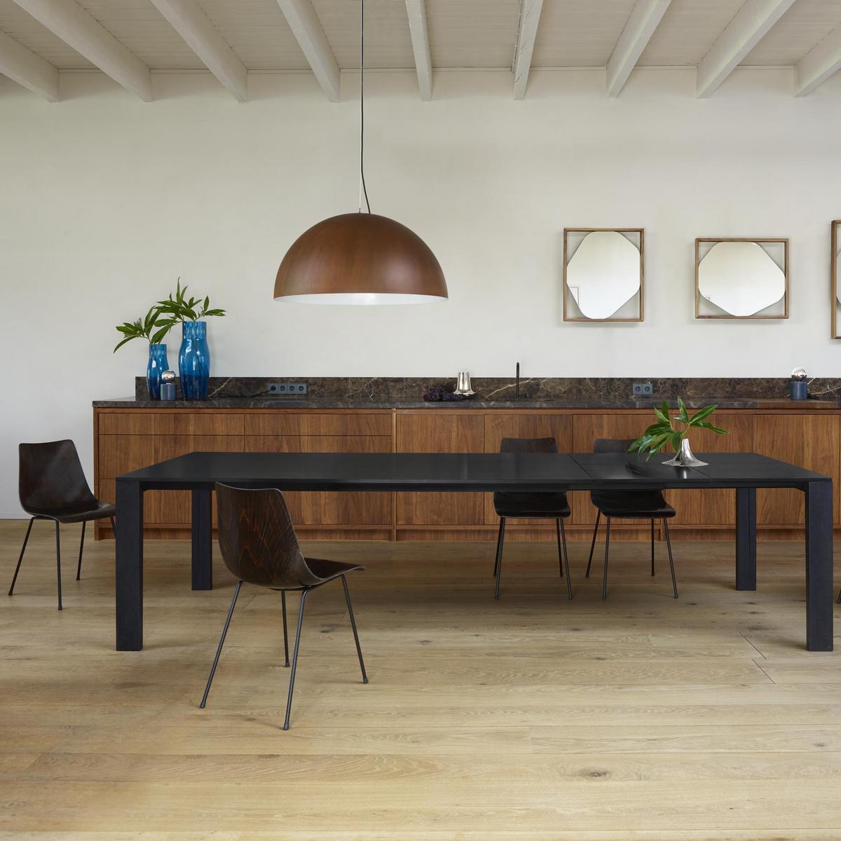 Extending rectangular wooden dining table | Naïa by Ligne Roset