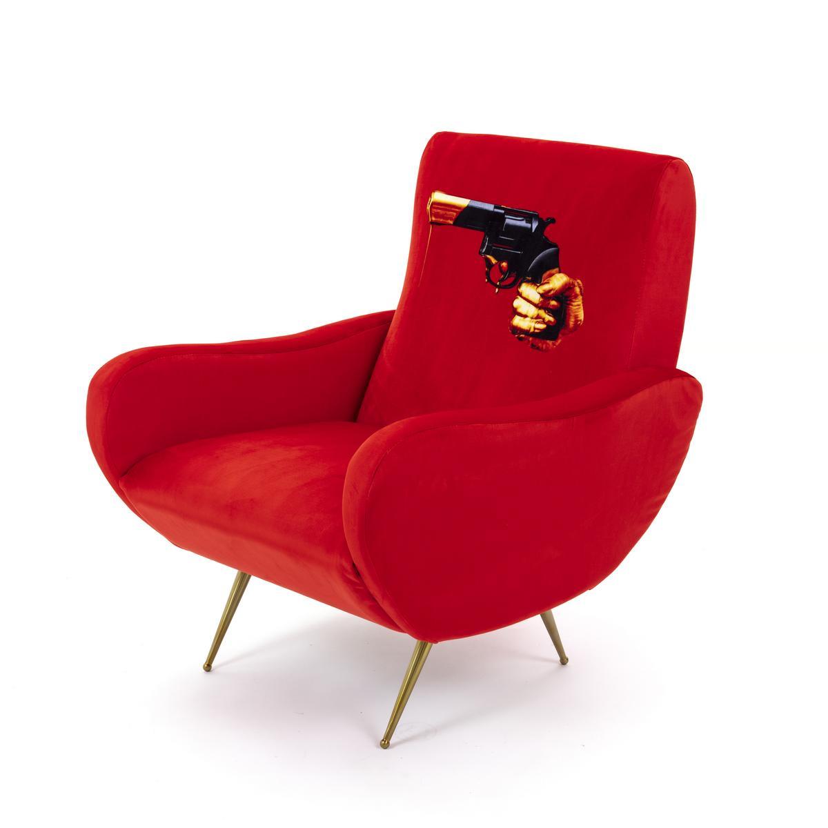 Fabric armchair with armrests | Revolver by Seletti