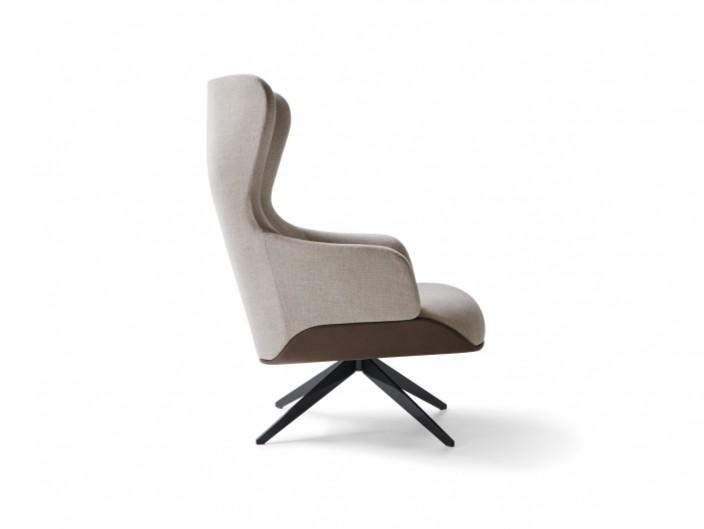 Wing fabric armchair with armrests | Kensington by Molteni
