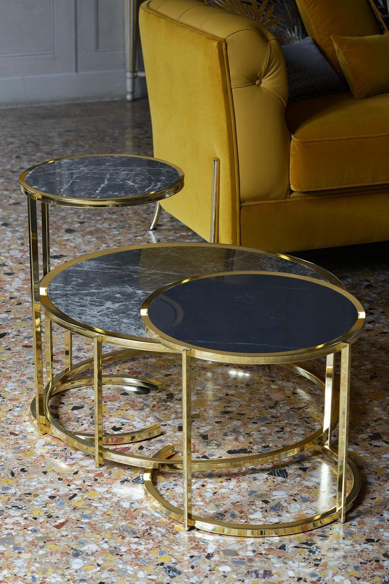 Round ceramic side table | Teti by Domingo salotti