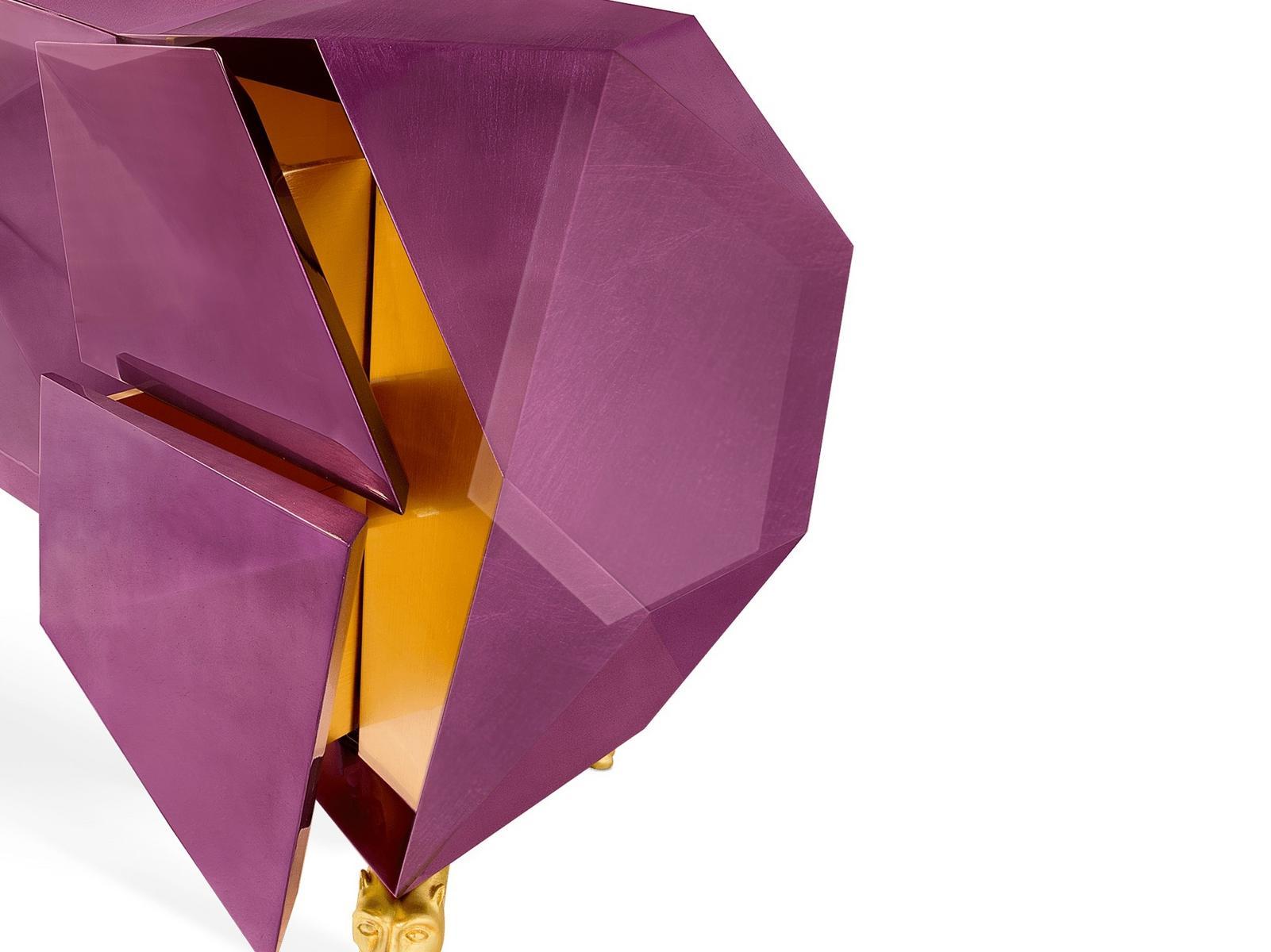 Wooden sideboard with doors | Diamond Amethyst by Boca Do Lobo