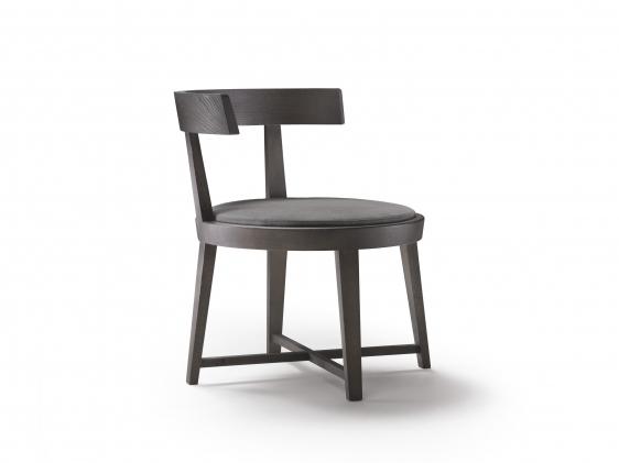 Solid wood chair with integrated cushion | Gelsomina by Flexform