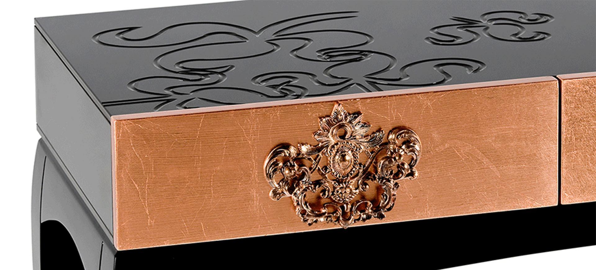 Rectangular mahogany bedside table with drawers | Trinity by Boca Do Lobo