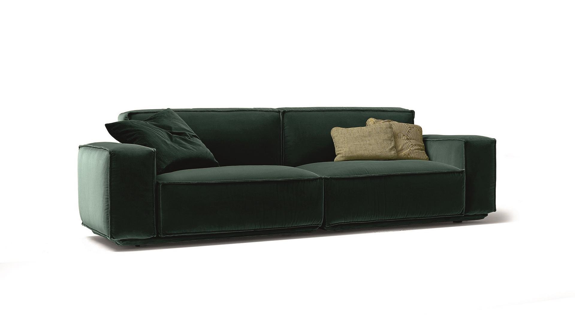 Upholstered 3 seater leather sofa | Marechiaro by Arflex