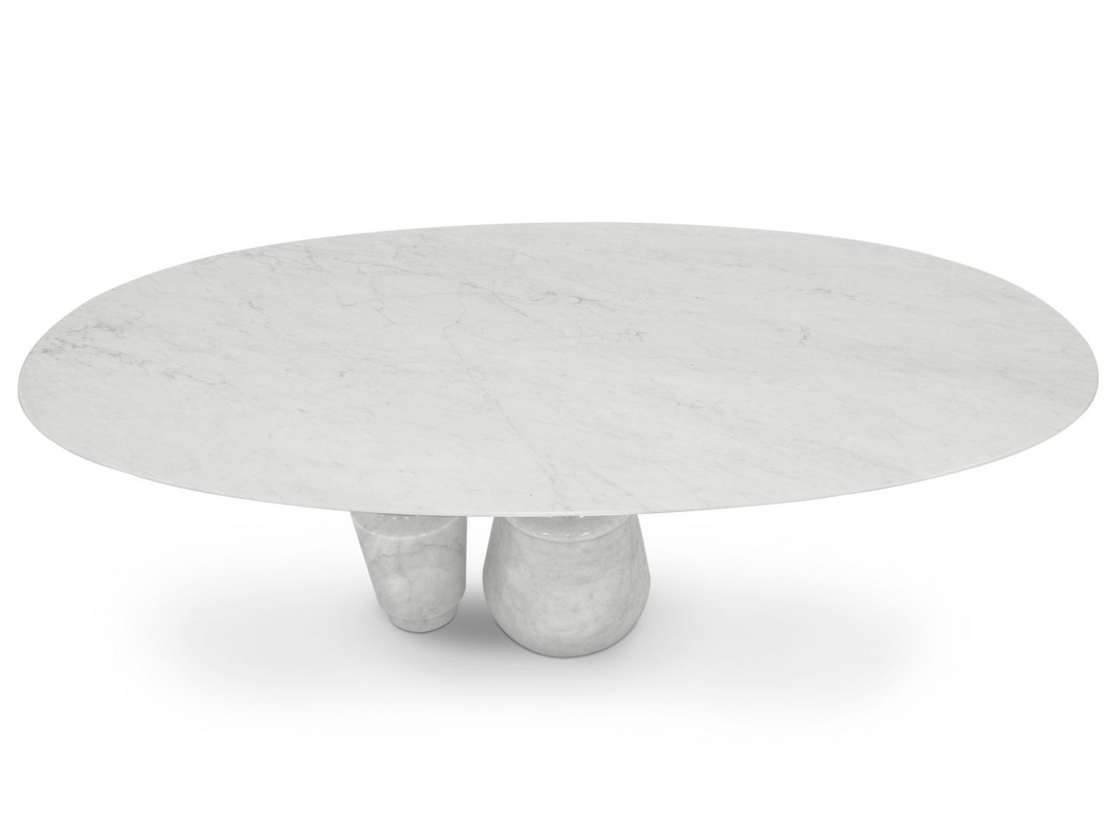 Oval marble dining table | Pietra Oval by Boca Do Lobo