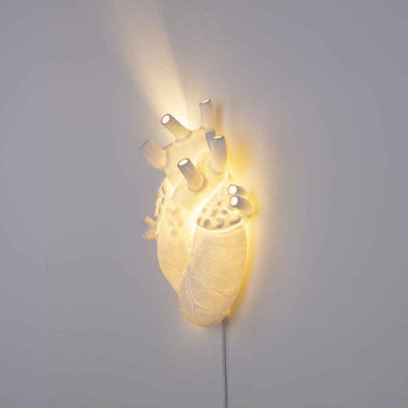 Porcelain wall lamp | Heart Lamp by Seletti