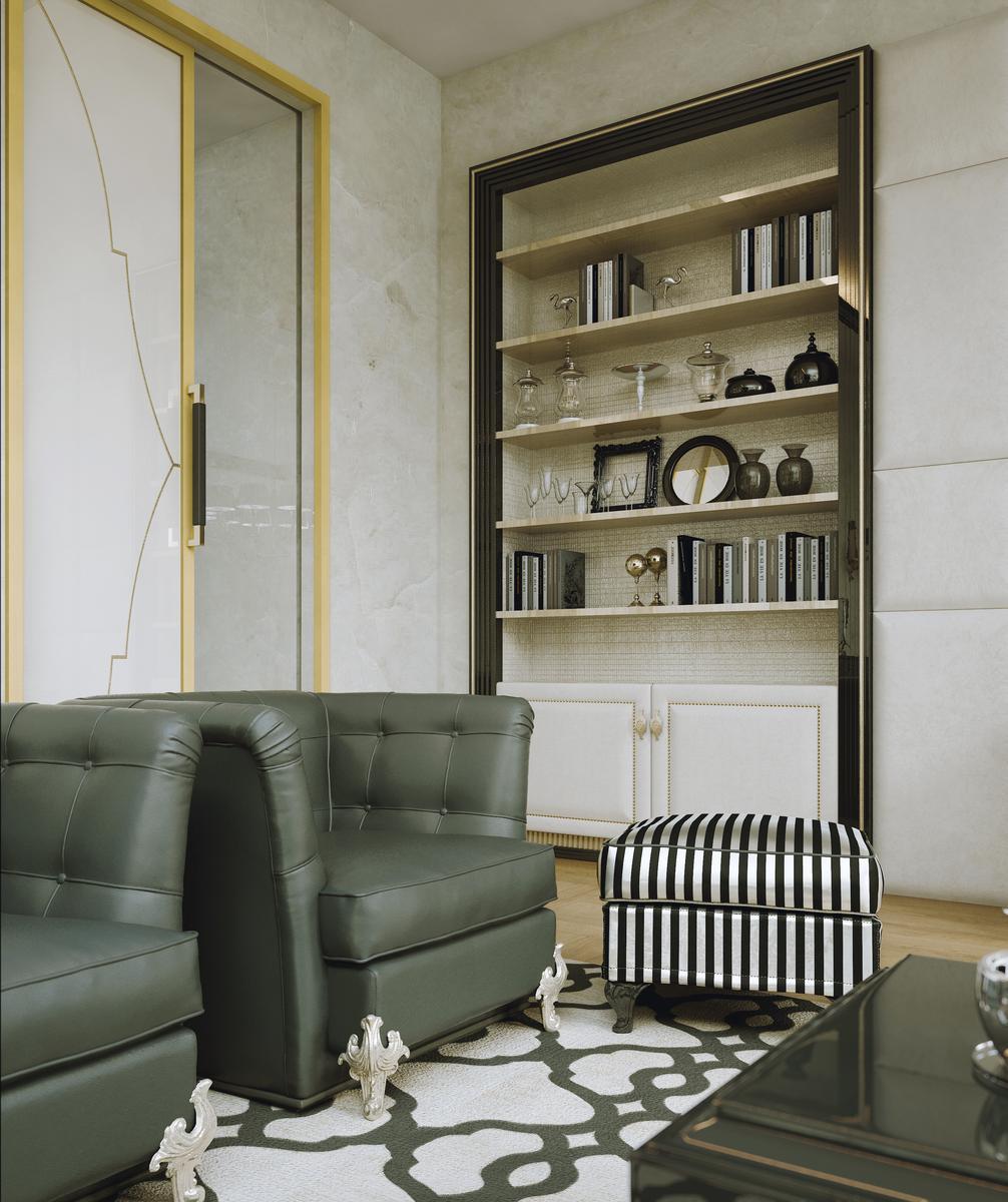 Velvet armchair with armrests | King by Bruno Zampa