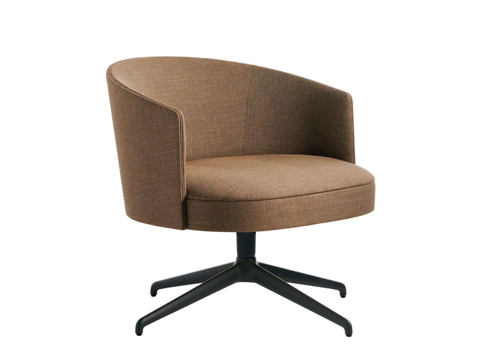 Swivel fabric easy chair | Lèna by Potocco