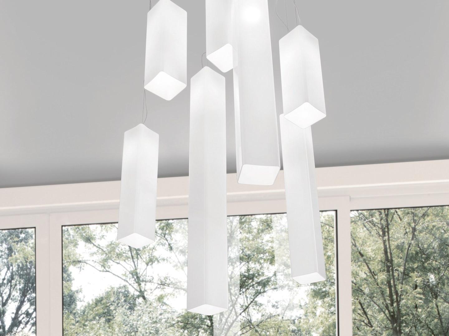 Blown glass pendant lamp | Tubes Sp by Vistosi