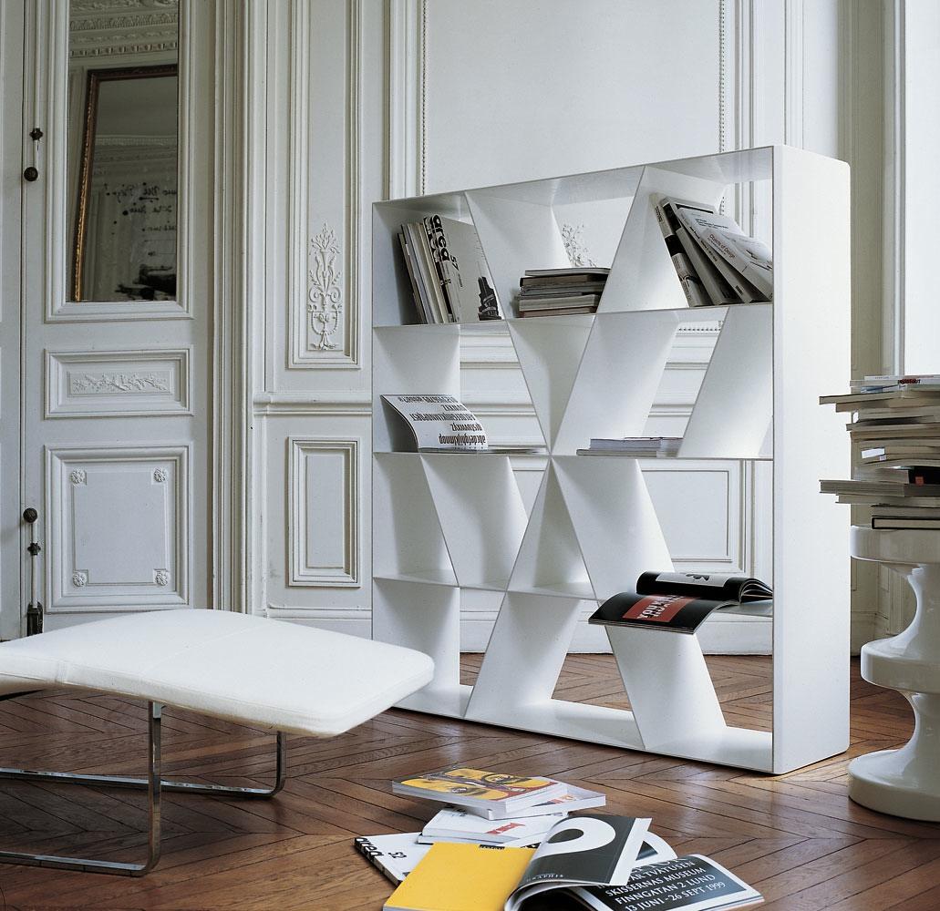 Open double-sided Corian® bookcase | Shelf X by B&B Italia