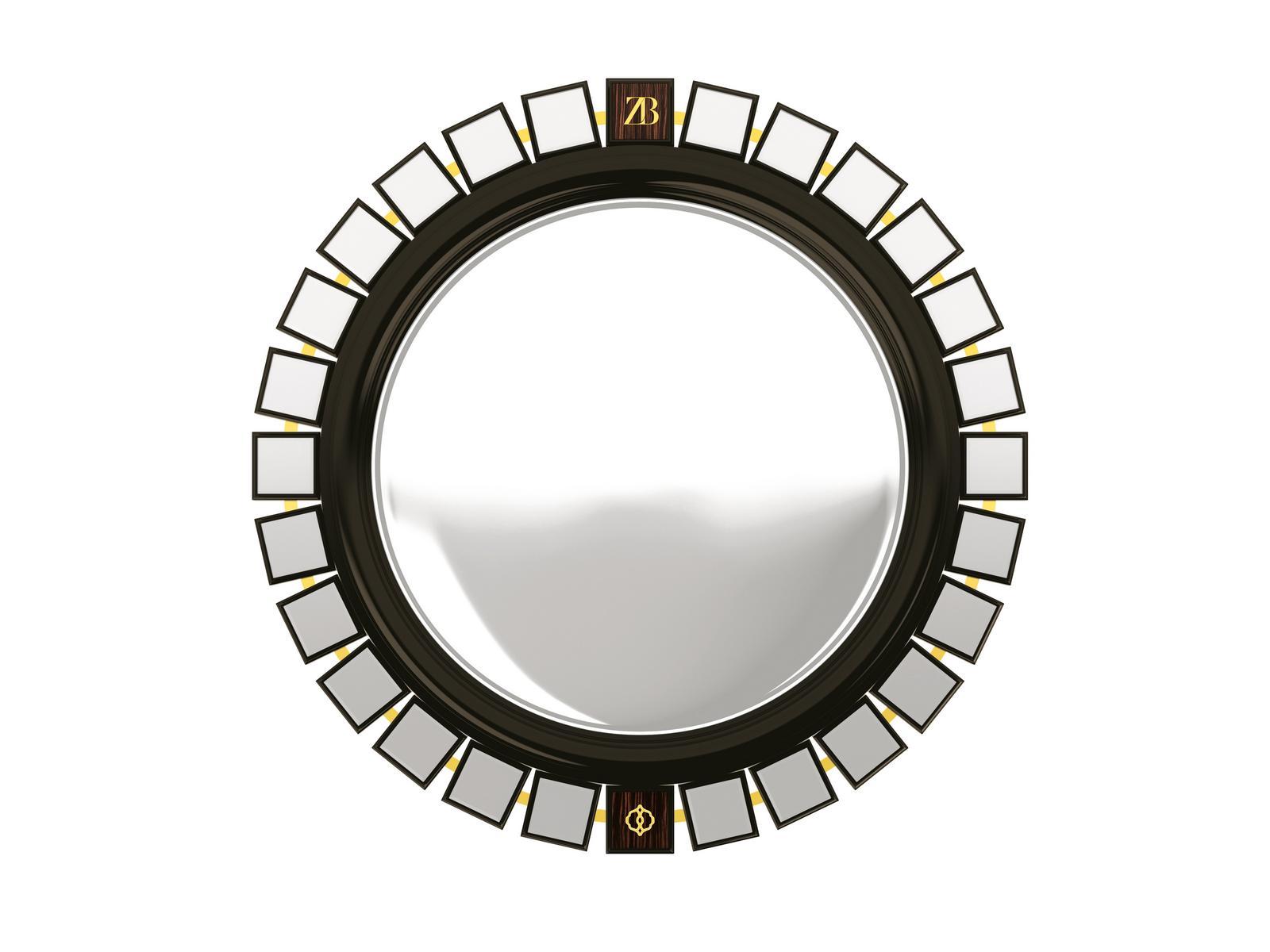 Round framed wall-mounted mirror | Constance by Bruno Zampa