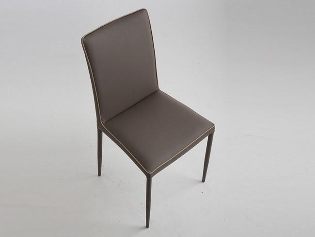 Upholstered leather chair | Marta by Riflessi