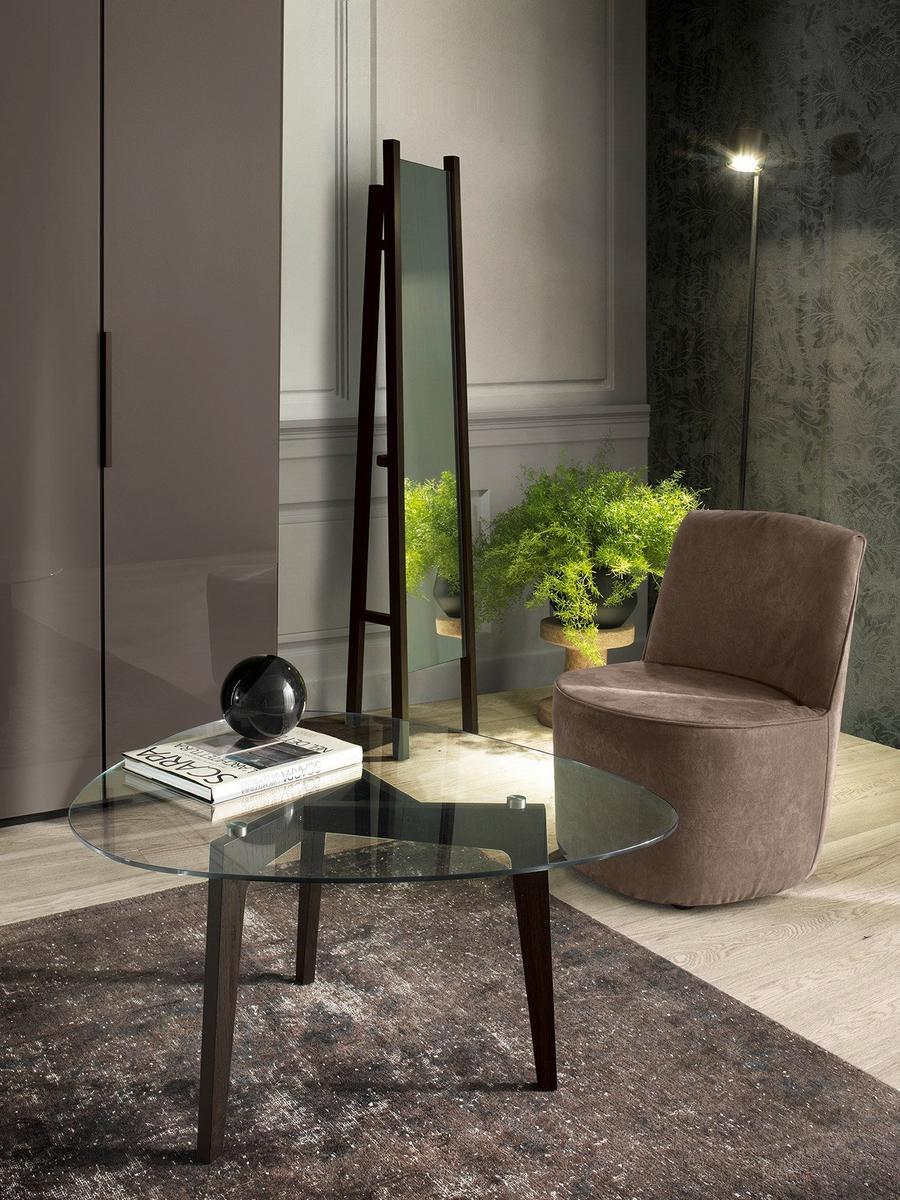 Freestanding framed wooden mirror | Andrea by Olivieri