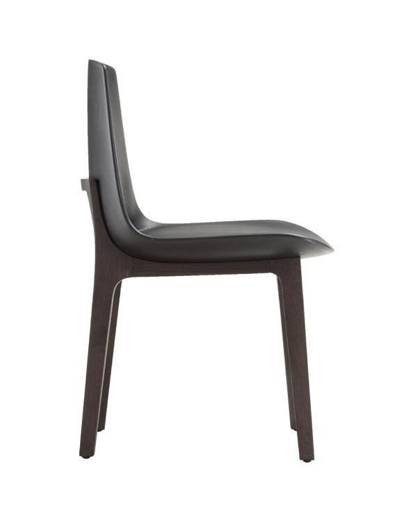 Upholstered leather chair | Ventura by Poliform