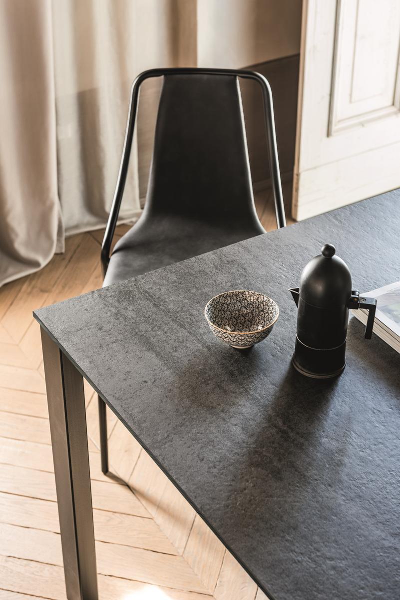 Extending rectangular steel and wood table | Badù by Midj