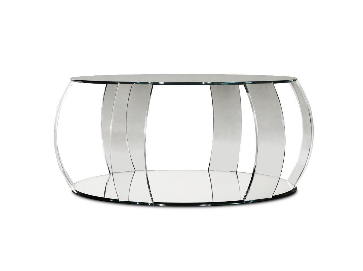 Round glass coffee table for living room | Barrique by Reflex