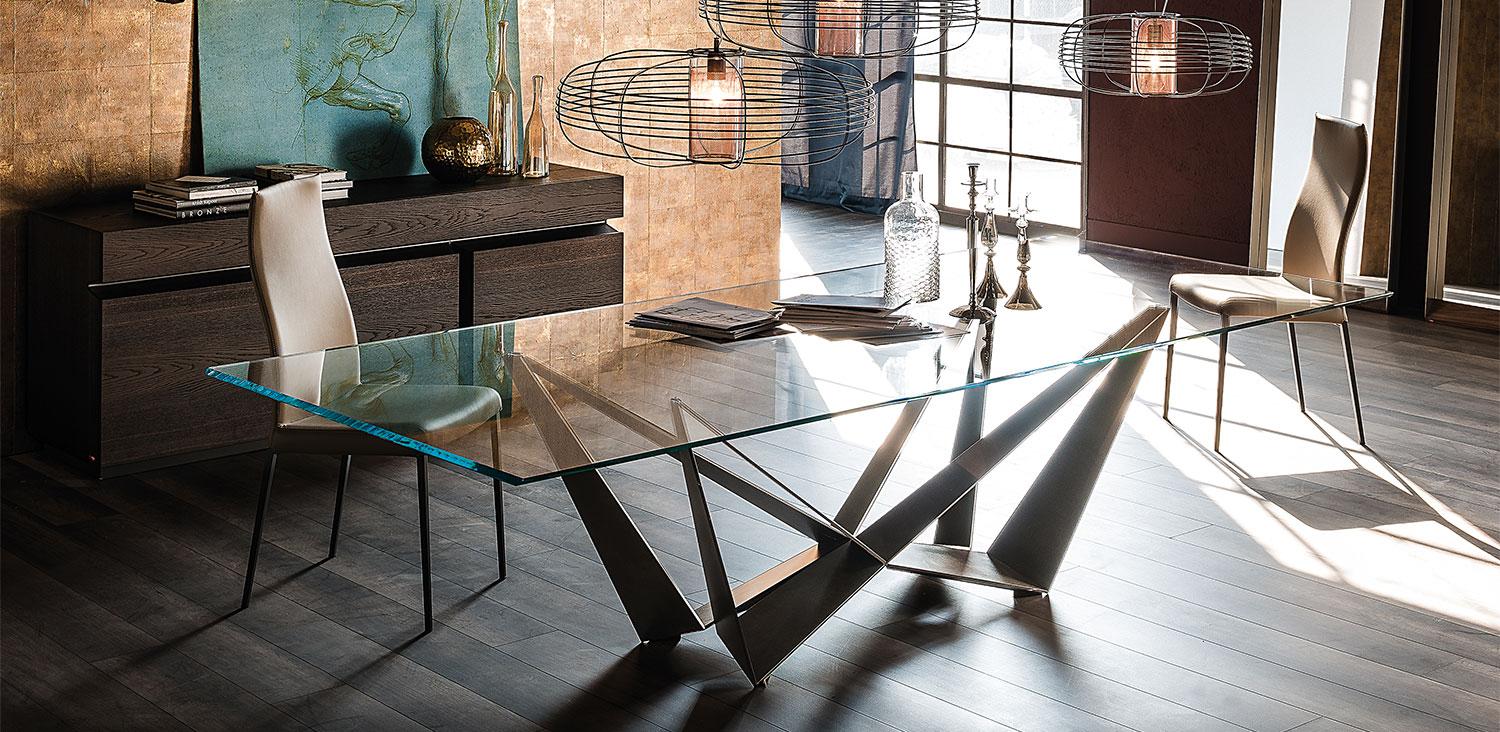Rectangular glass table | Skorpio by Cattelan Italia