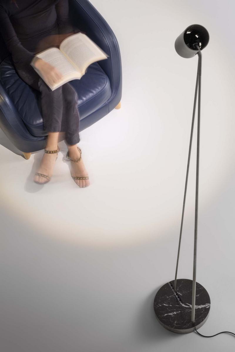 LED adjustable carbon floor lamp | Boom by Olev