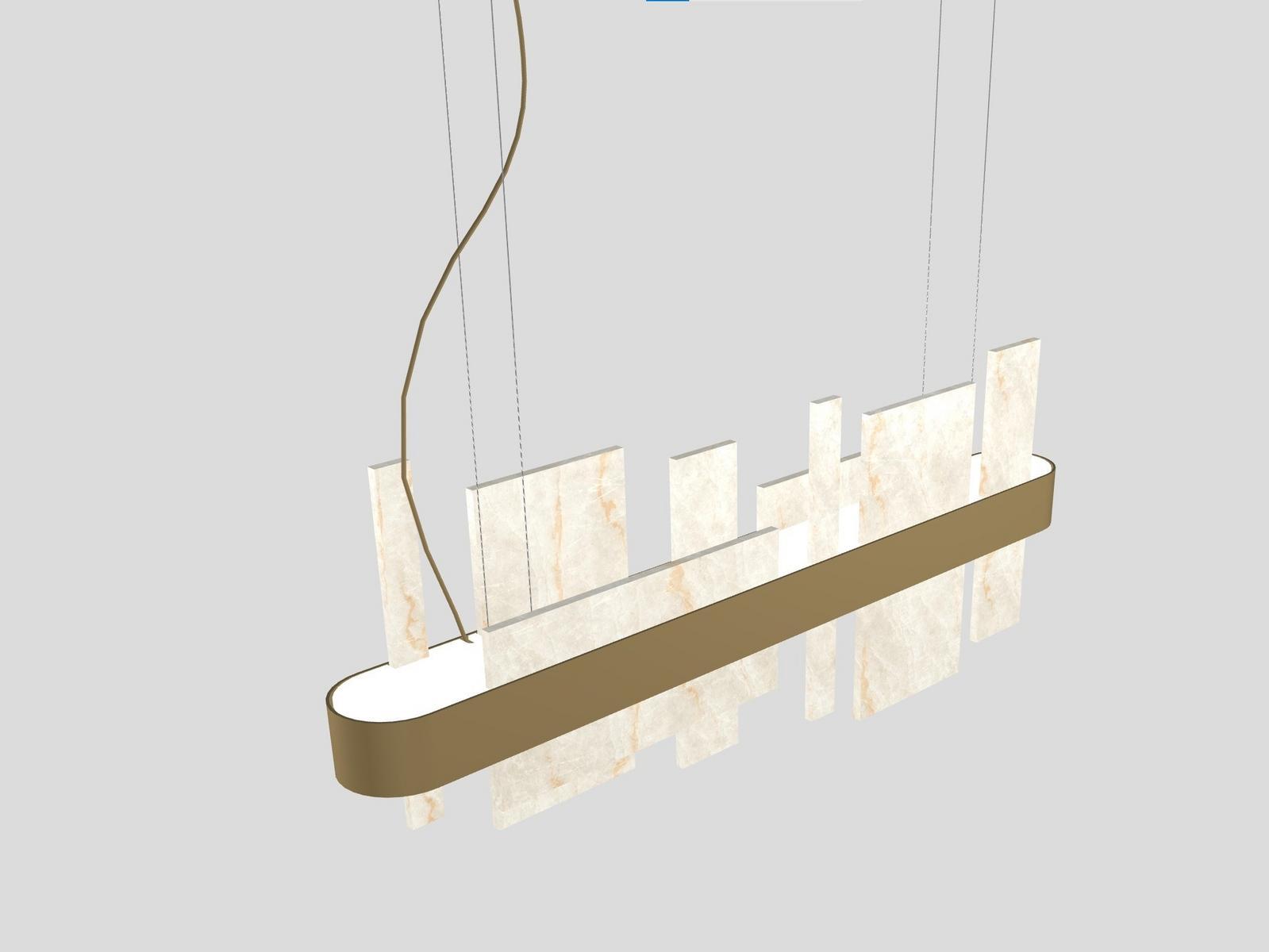 LED onyx pendant lamp | Honicé S70 by Masiero