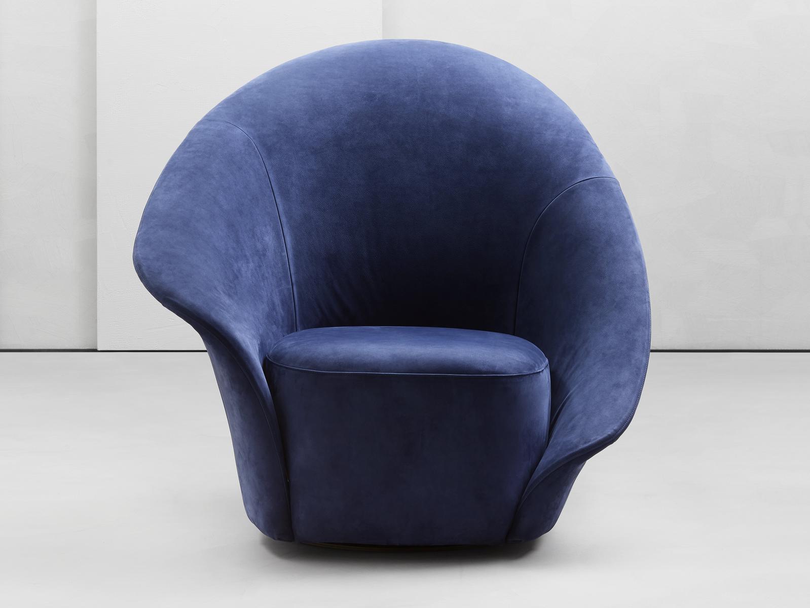 Swivel upholstered easy chair | Lilia by Flou