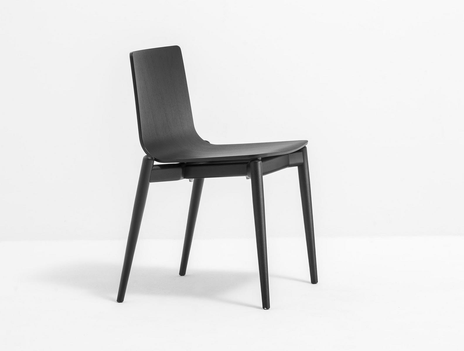 Stackable wooden chair | Malmö 390 by Pedrali