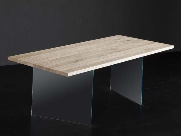 Rectangular wood and glass dining table | Parigi + Ice by Altacorte