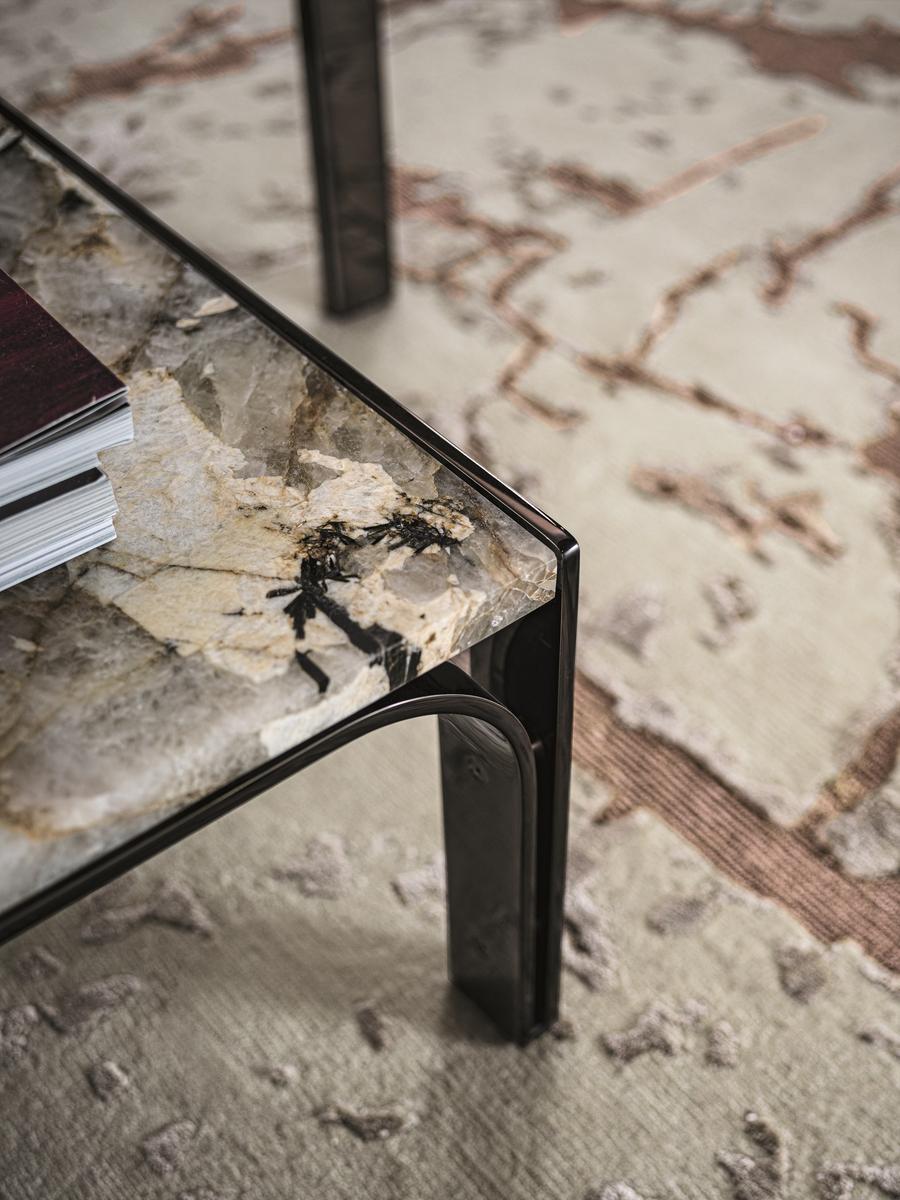 Square metal coffee table | Edge by Longhi