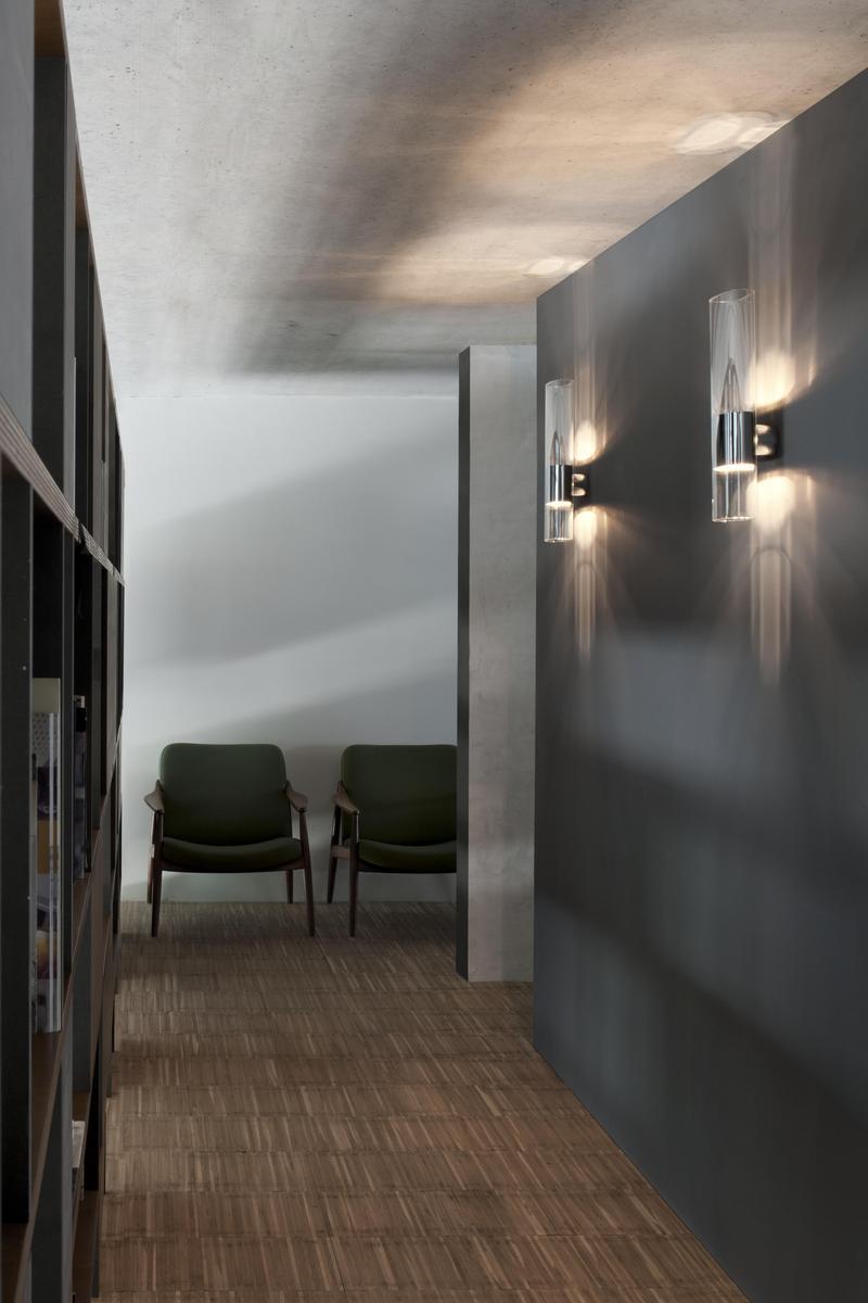 Indirect light Pyrex® wall lamp | Line - 147/149 by Oluce