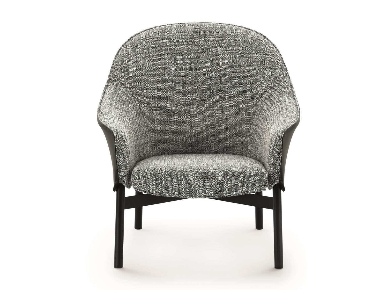 Fabric easy chair with armrests | Gloria High by Arflex