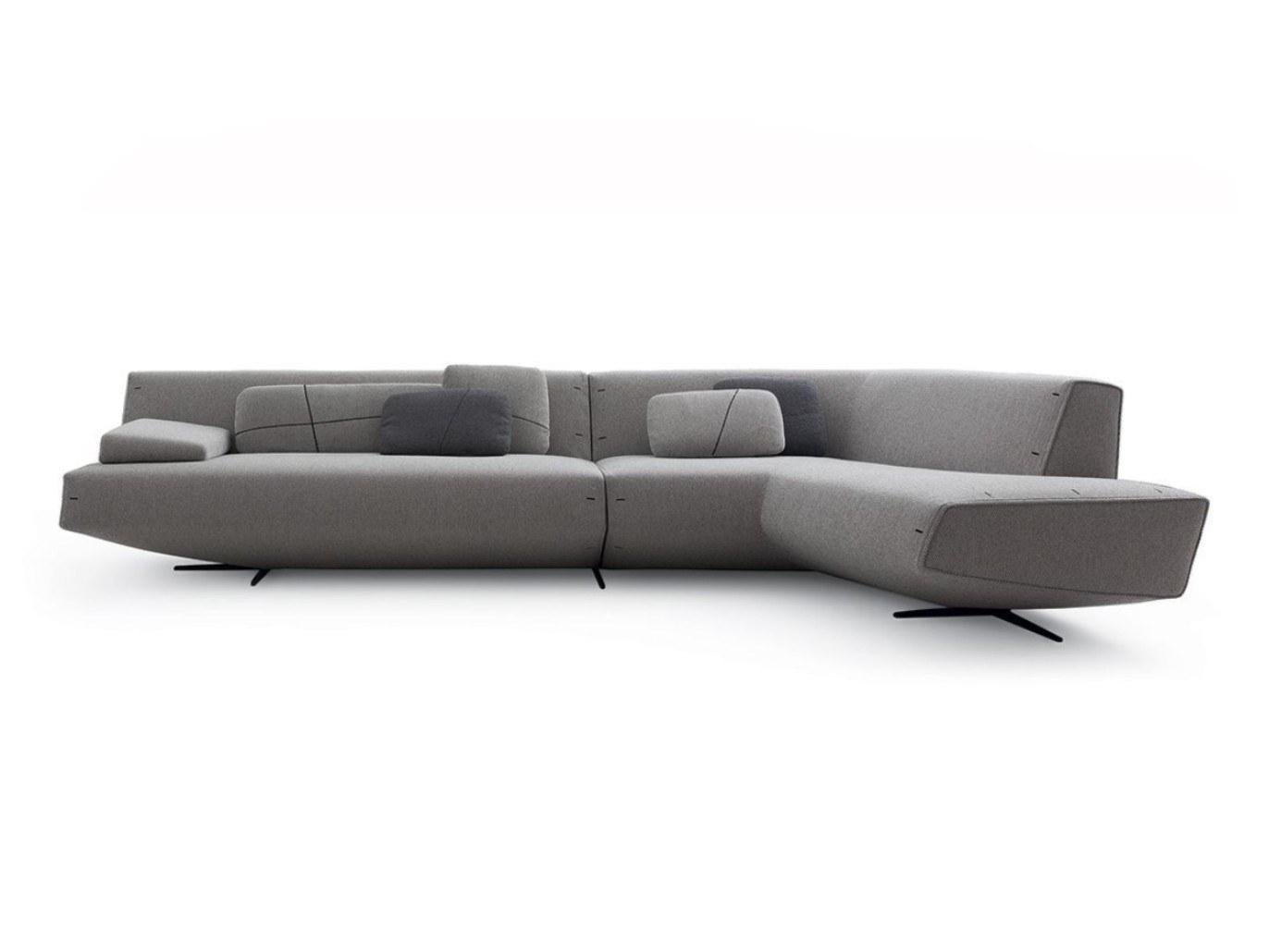Corner upholstered fabric sofa | Sydney by Poliform