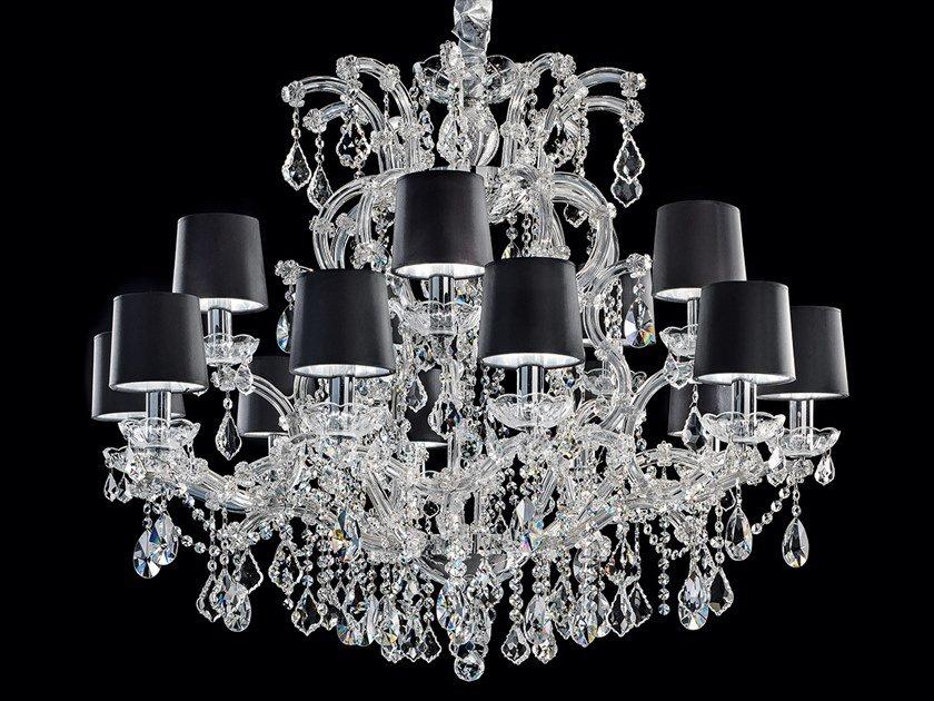 Metal pendant lamp with Swarovski® Crystals | Maria Teresa Ve 925 15 by Masiero