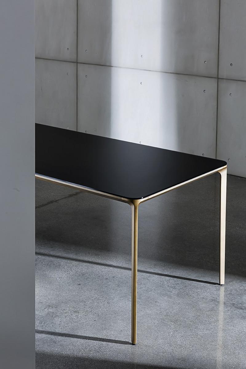 Rectangular glass and aluminium table | Slim Rectangular by Sovet