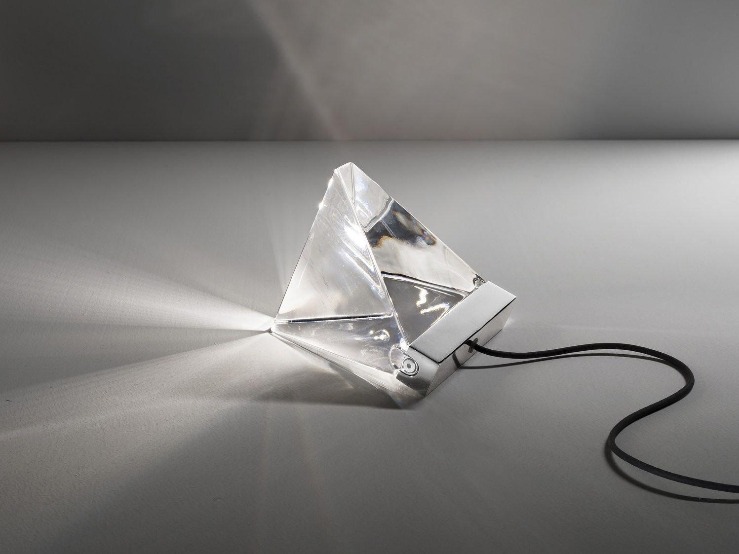 LED crystal table lamp | Tripla by Fabbian