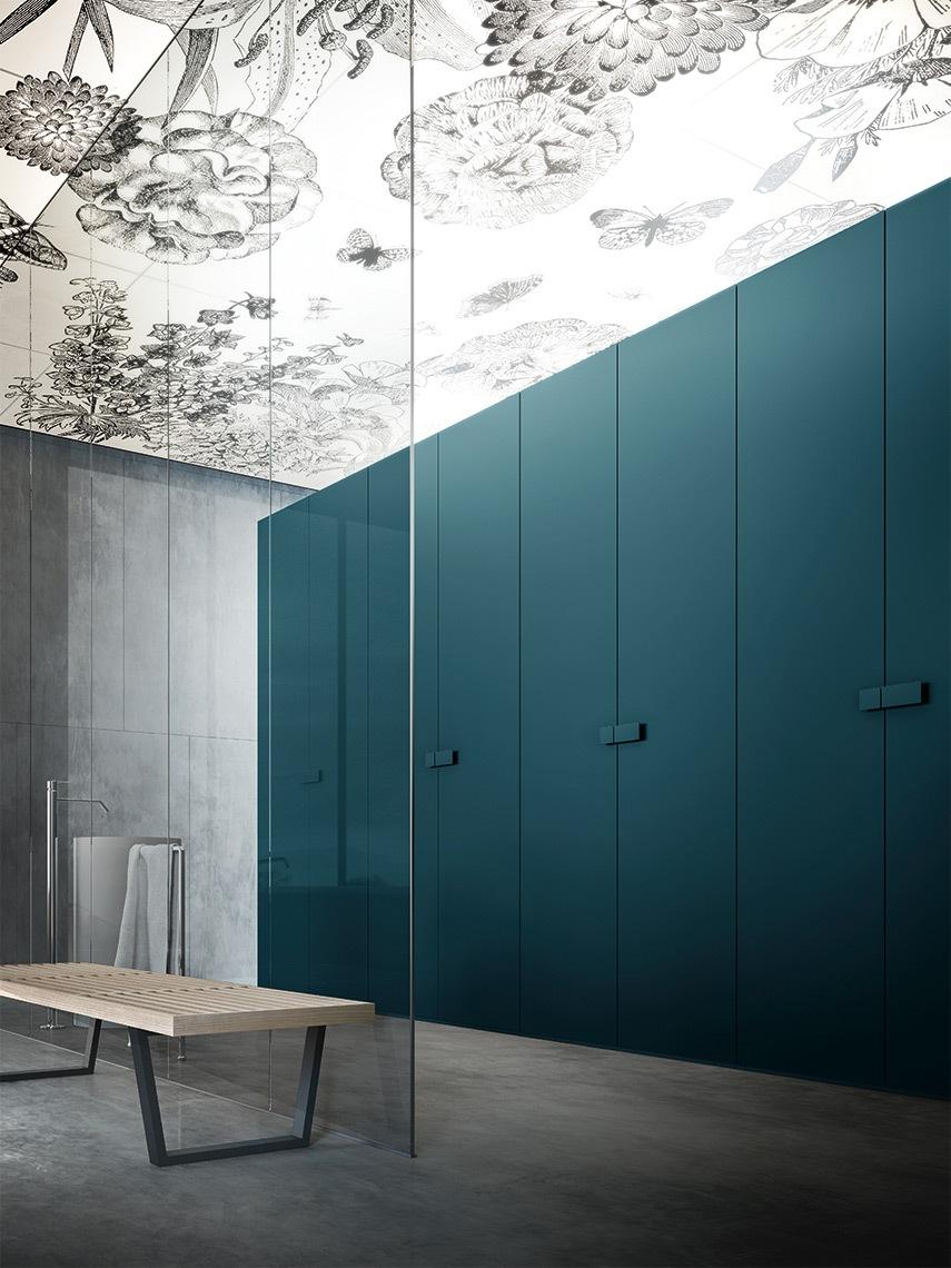 Modular veneer wardrobe with coplanar doors | Simple by ALF Dafre