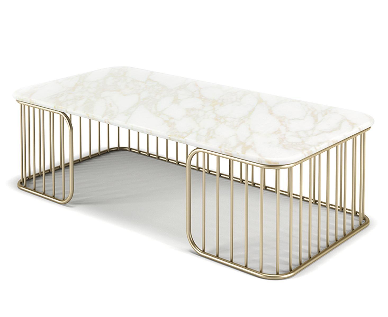 Rectangular marble coffee table | Charleston by Formitalia
