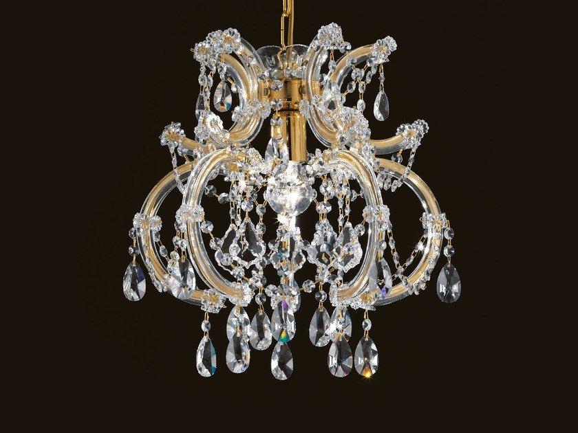 Painted metal chandelier with crystals | Maria Teresa Ve 956 1 by Masiero