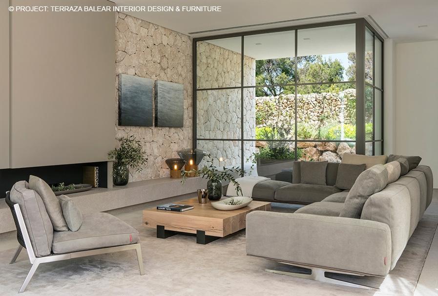 Sectional fabric sofa with removable cover | Soft Dream by Flexform