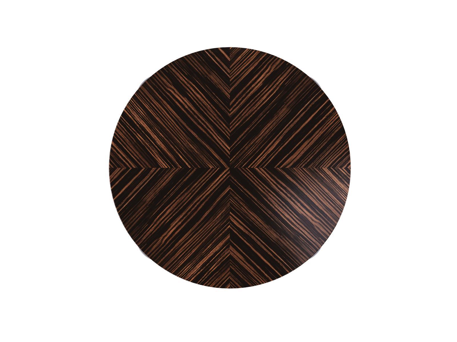 Round ebony coffee table for living room | Fly by Bruno Zampa