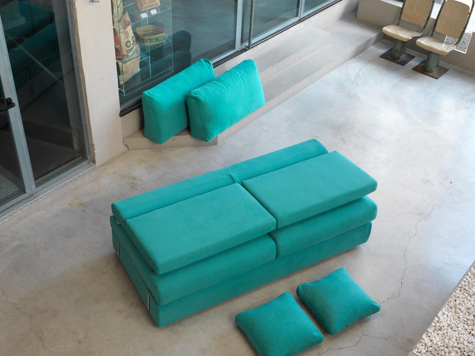 Convertible fabric sofa with removable cover | Leslie by Domingo salotti
