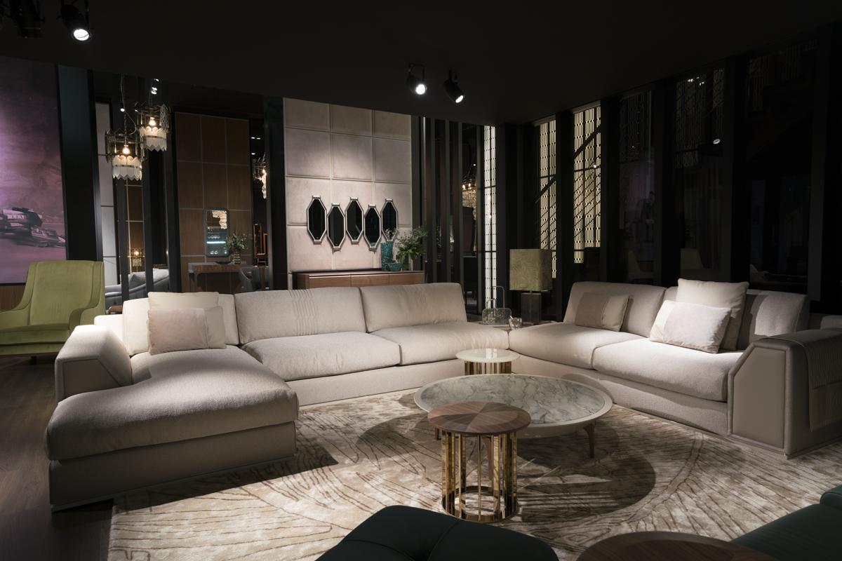 Sectional fabric sofa | Ambassador by Bruno Zampa