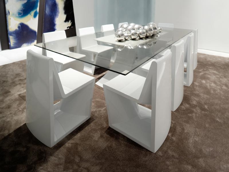 Rectangular glass table | Rest by Vondom