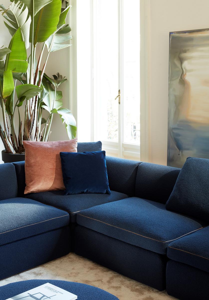 Modular fabric sofa | 291 Dress-up! by Cassina