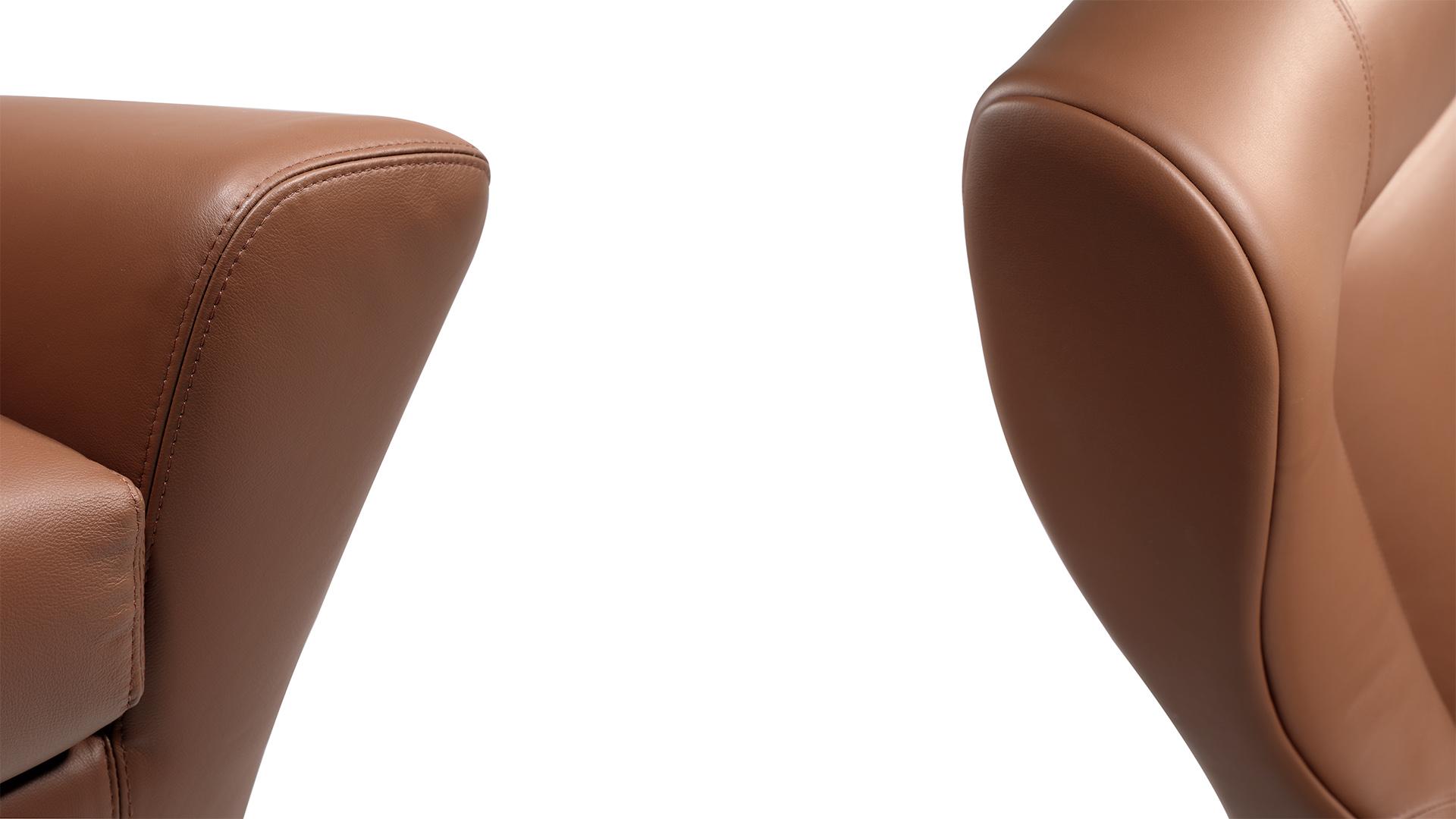 Bergere leather armchair with armrests | Bergère by Reflex